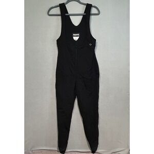 Vintage Roffe Women's Black Ski Snowsuit Size 10 Jumpsuit Bib Pants zip USA